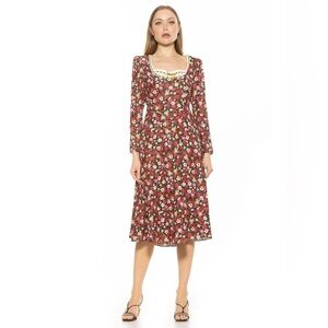 ALEXIA ADMORE new ADA midi dress ditzy floral NEW $295 MSRP
